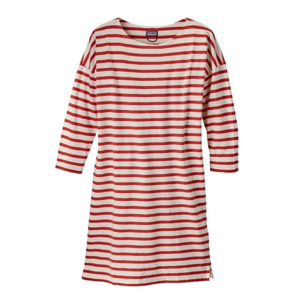 Patagonia seatoller dress red and white size small